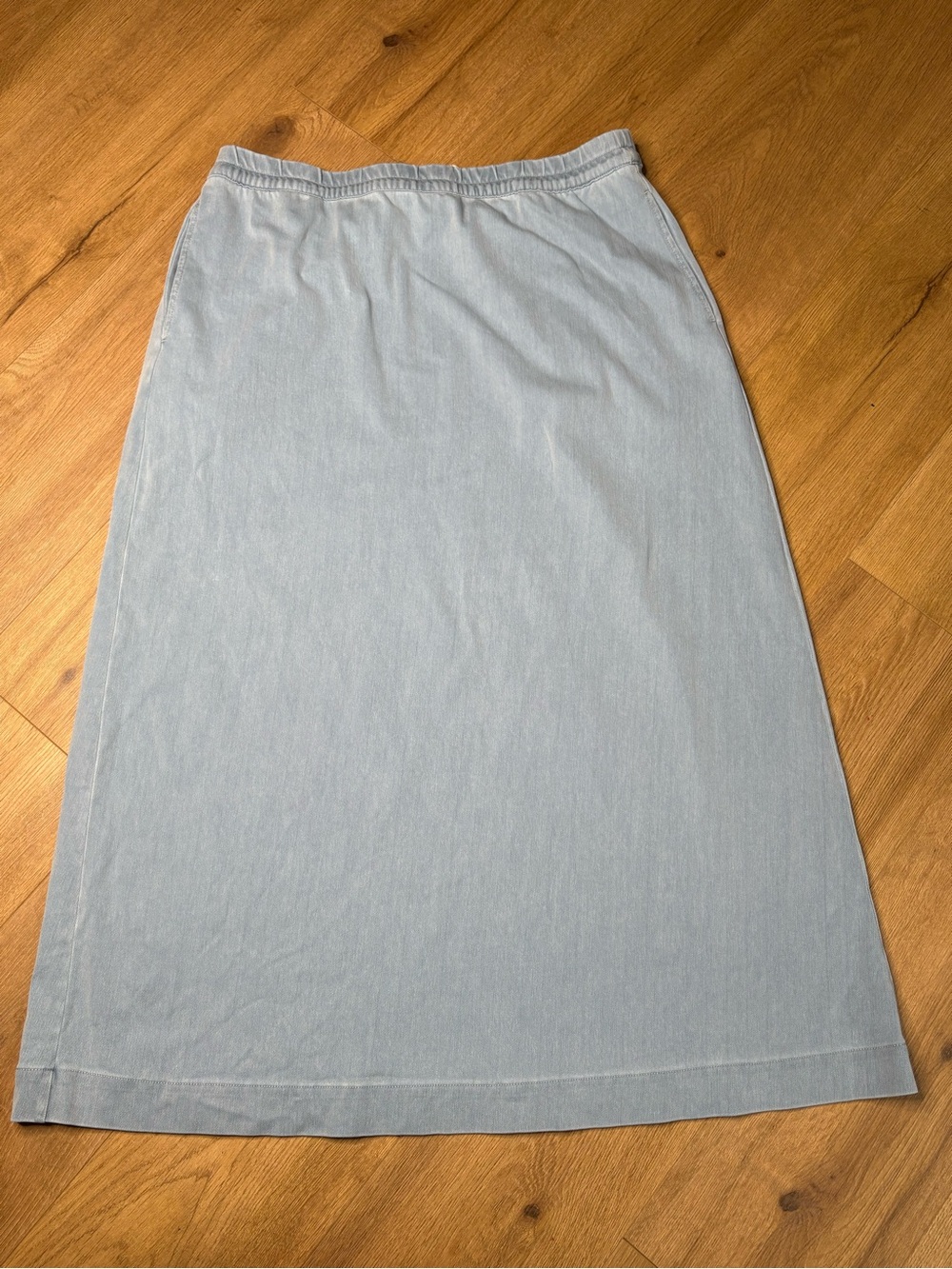 HALARA Light Blue Maxi Skirt with Elastic Waist